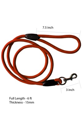 Super Dog Nylon Rope Large(6ft) red
